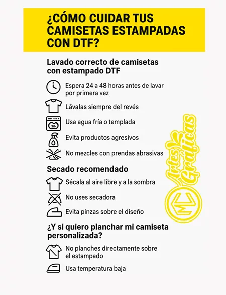 ¿Cómo cuidar tus camisetas estampadas con DTF?